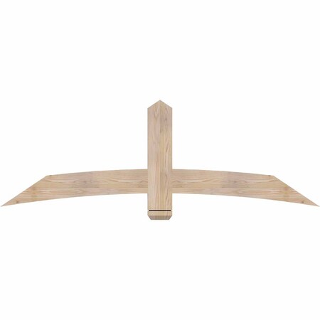 Ekena Millwork Bellingham Smooth Timber Gable Bracket, Douglas Fir, 72"W x 24"H x 1 1/2"D x 5 1/2"F, 8/12 Pitch GBW072X24X0206BEL00SDF